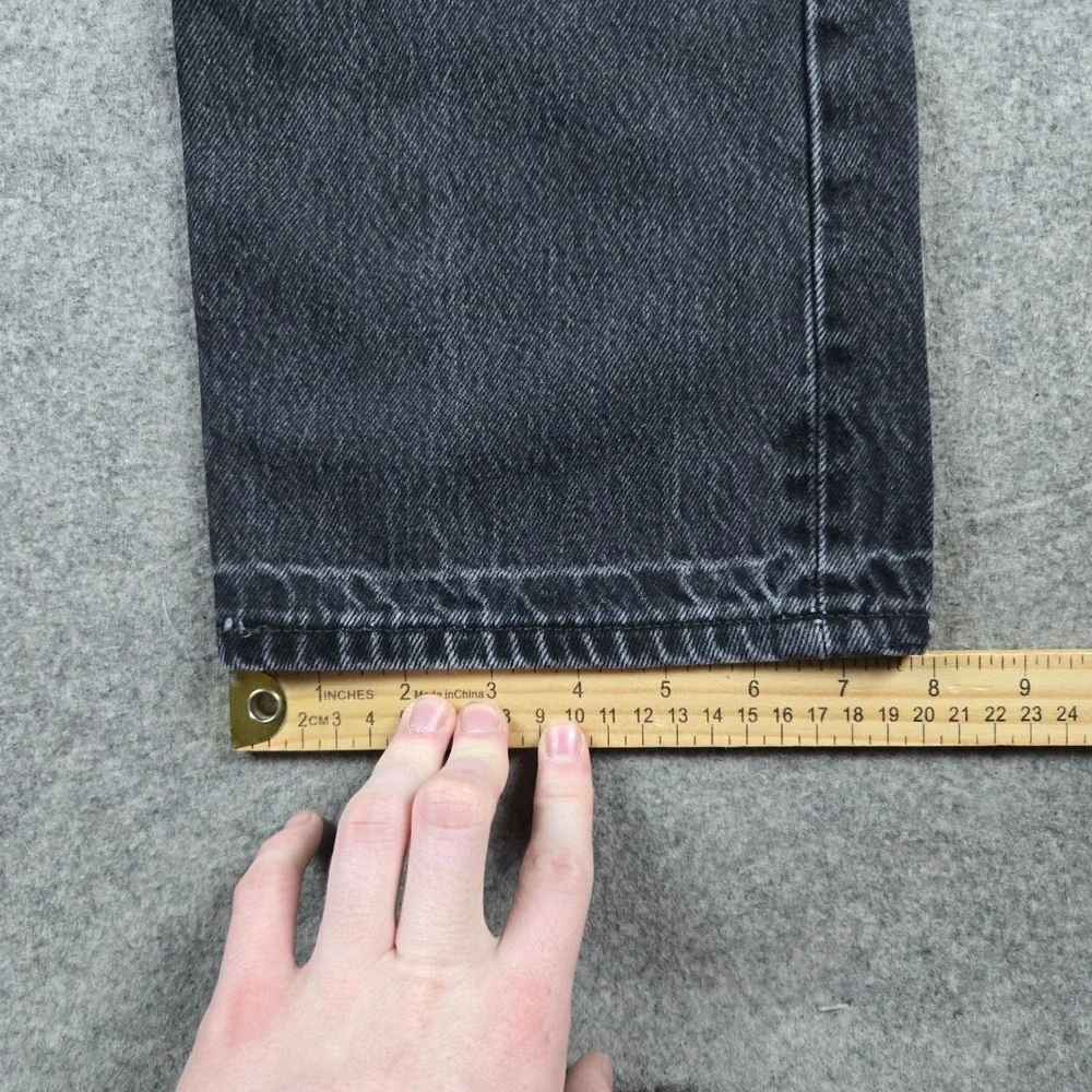 Levi 501 Jeans Mens 32x30 Black Straight Fit Button Fly Denim Pants Classic Y2k